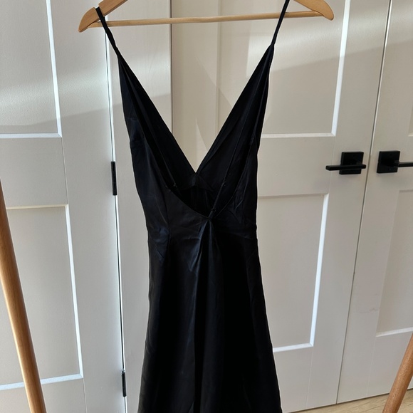 Reformation Amante Dress Black Slip Size Small - Picture 3 of 7